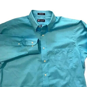 Chaps Classic Fit Twill Long Sleeve Button Front Shirt Men’s 16 16 1/2 34-35 LG